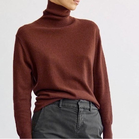 Nili Lotan maroon cashmere turtleneck sweater - Picture 1 of 12